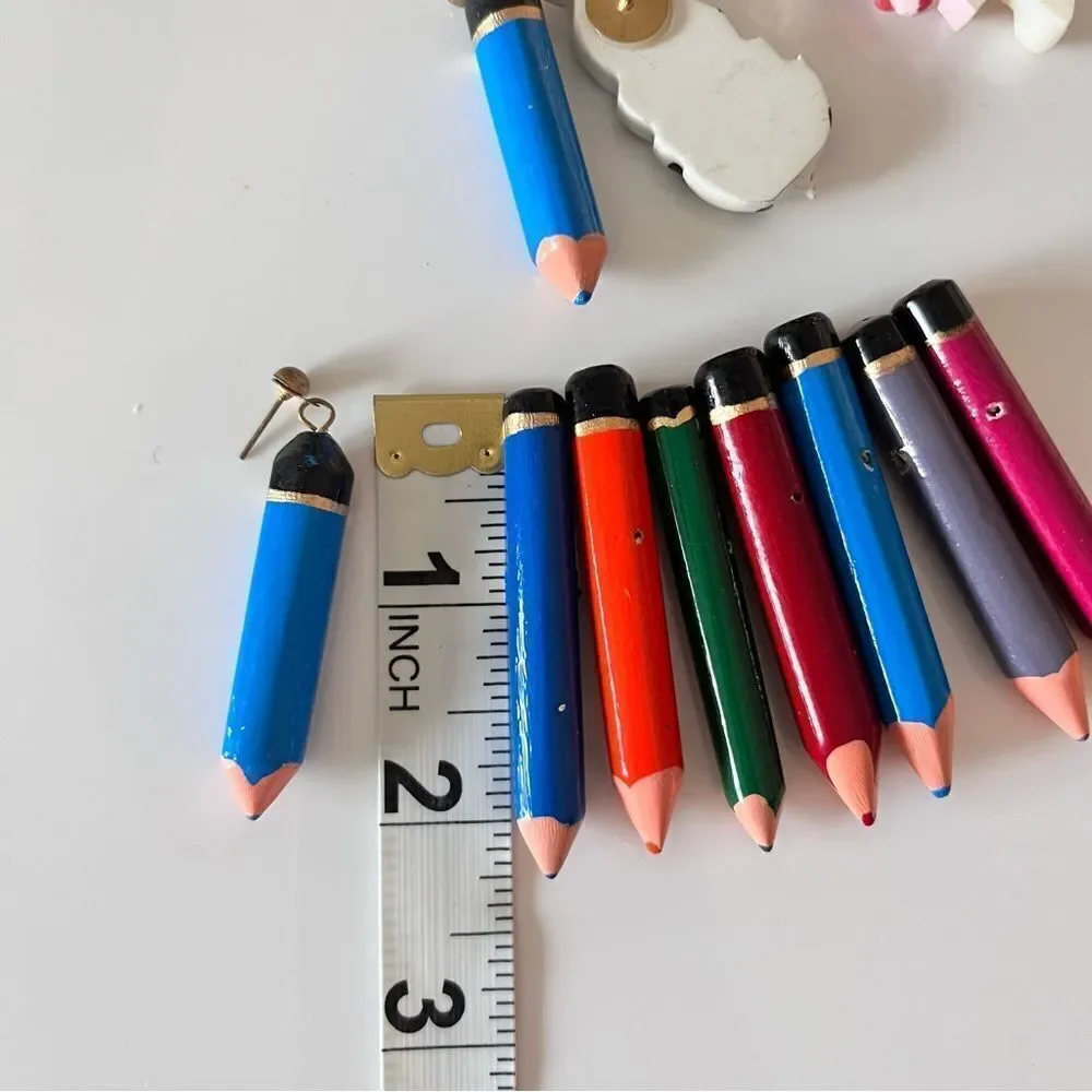 Vintage Pencil Beads Craft Lot